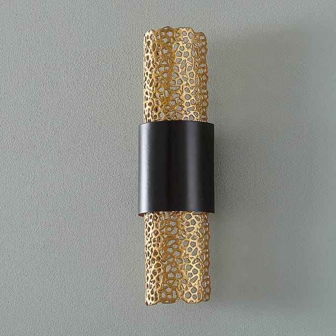 Holländer Wandlamp Palazzo, goud/bruin