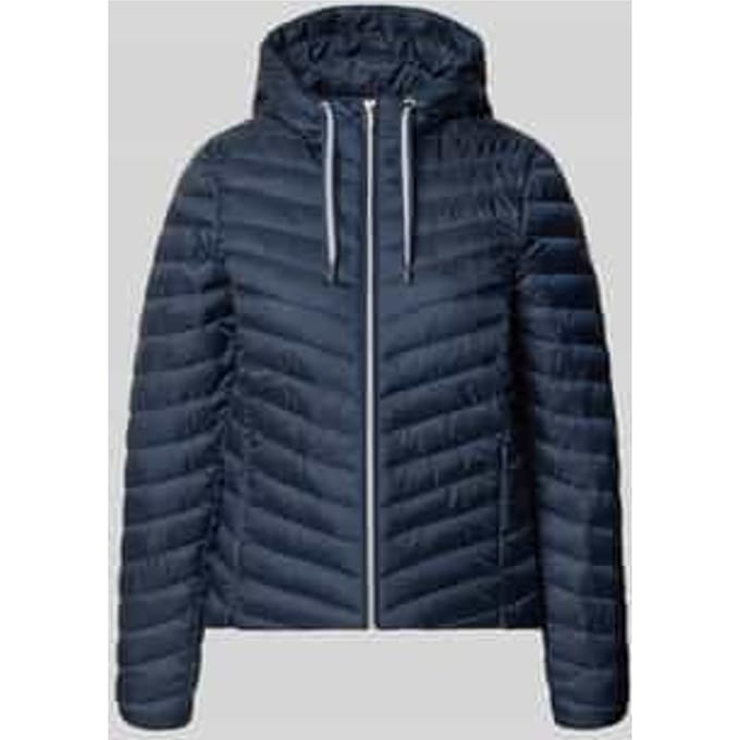Regular fit gewatteerd jack met capuchonkraag