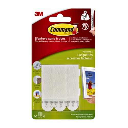 Bevestigingsstrip command middelgroot klik vast 5,4kg wit