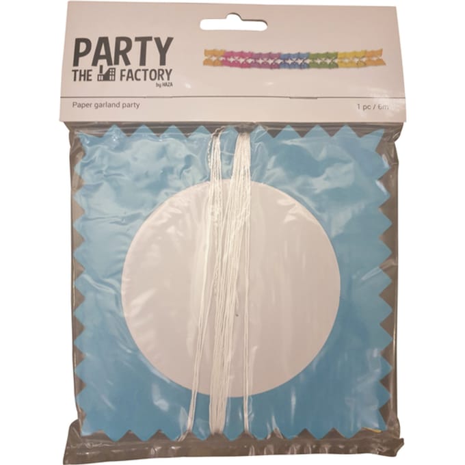 Haza - Feestslinger verjaardag versiering papier - 600cm - multi-color