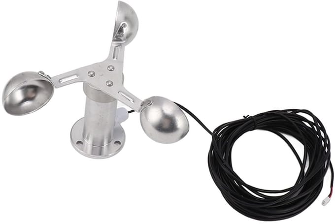 Wind Sensor Trans 0-3.8V Aluminium Wind Temperatuur Sensor Anemometer voor Weerstation voor Windmeting