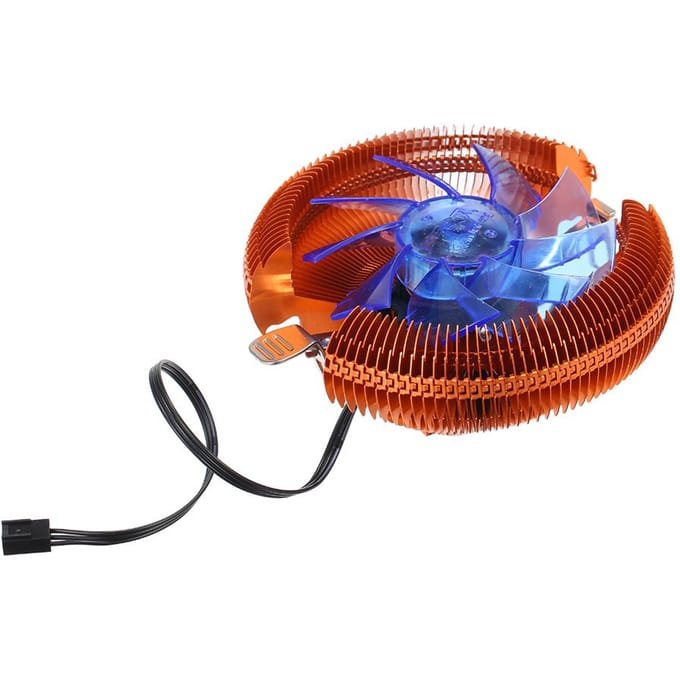 Hydraulische CPU-koeler Heatpipe-ventilatoren Stille koellichaamradiator voor Intel 2011 LED-lamp Intel 1366 brown