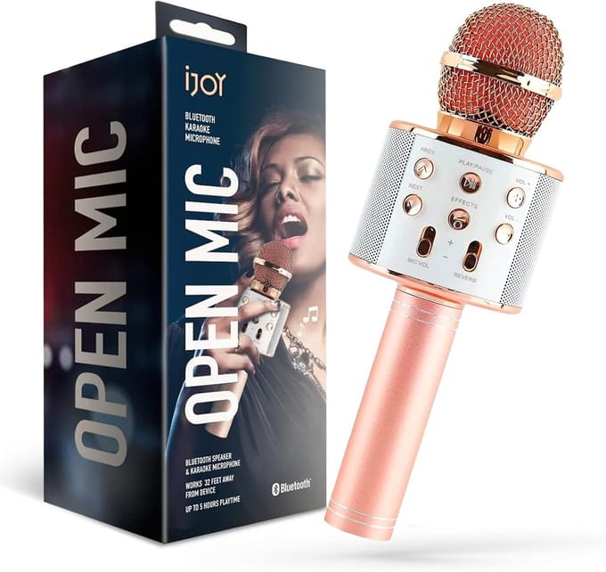 Draagbare Bluetooth Karaoke Microfoon met Ingebouwde Speaker - Draadloos Zingen en Muziek Afspelen