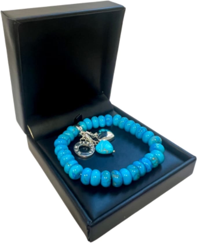 Turquereniet (gekleurd) Ruby Mania, armband nr 7, rond