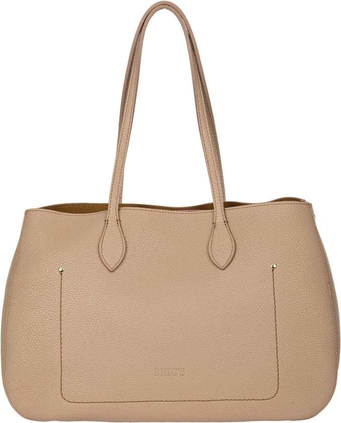 BRIC'S Leren Schoudertas Gondola Lavanda Bag Cameo Oud roze