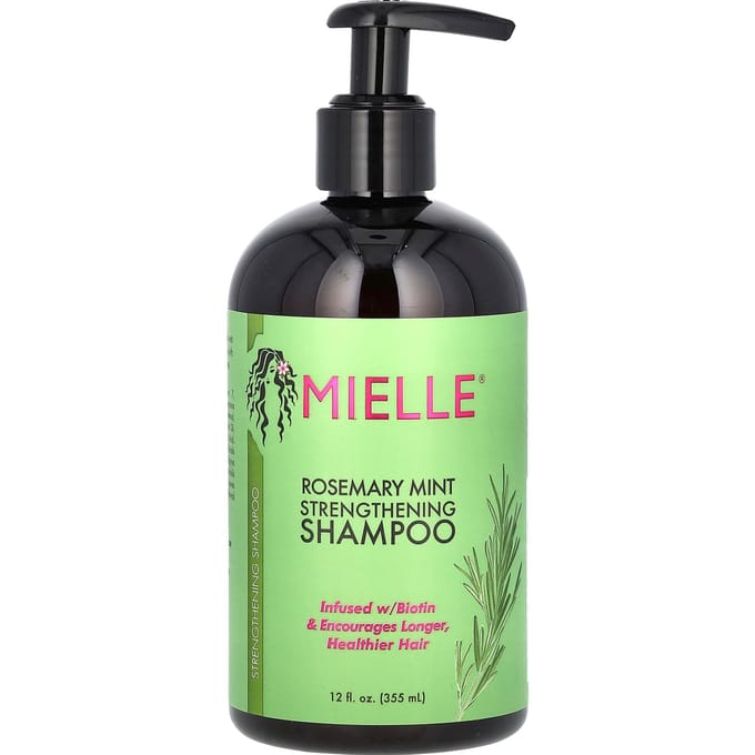 Mielle, Versterkende Shampoo, Rozemarijn Munt, 12 fl oz (355 ml) black