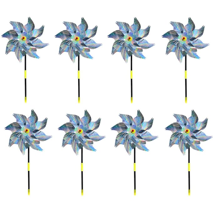 8 Stuks Vogelverschrikker Windmolen Reflecterend Tuin Plant Bloem Vogelafweermiddel Windmolen Tuin Tir-single sword gray
