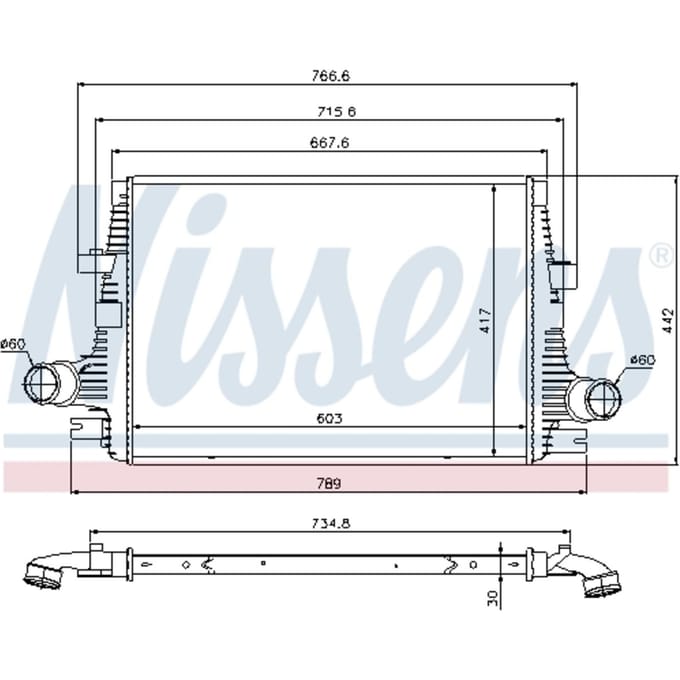 Intercooler NISSENS 96644
