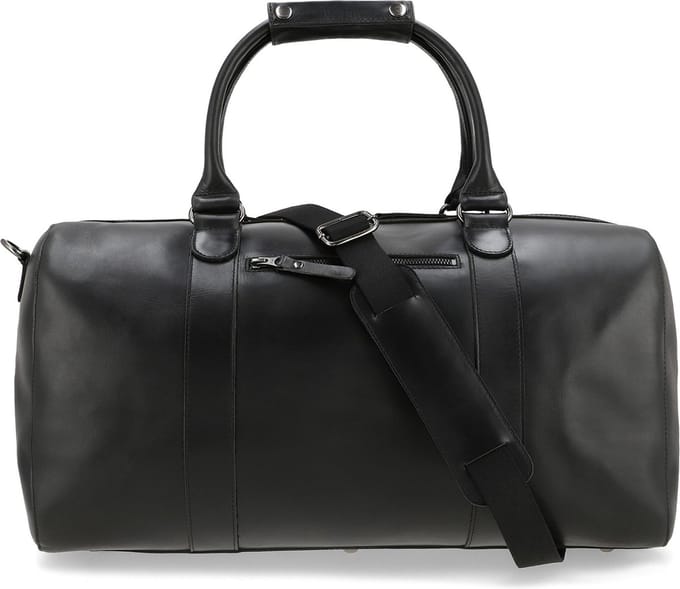 BUCKLE & SEAM Leren Reistas Willow Dot Weekender Black Zwart