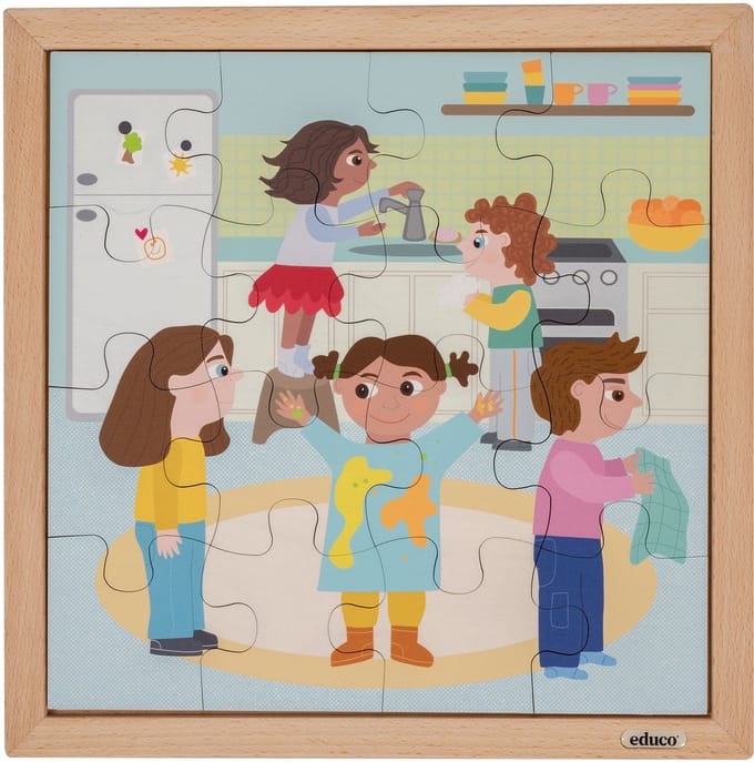 Hygiëne puzzels - Handen wassen - Educo - Educatief speelgoed