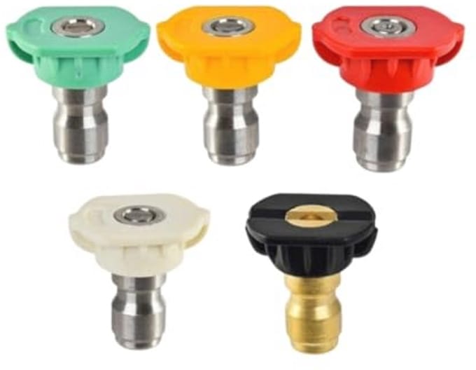 Set van 5 Sproeikoppen voor Pro en Dorsal Spuiters - Plat, Recht en Schuim