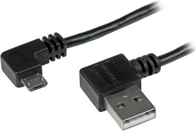 StarTech.com Micro-USB Type B Cable with Right-Angled Connectors - M/M - USB-kabel - 1 m