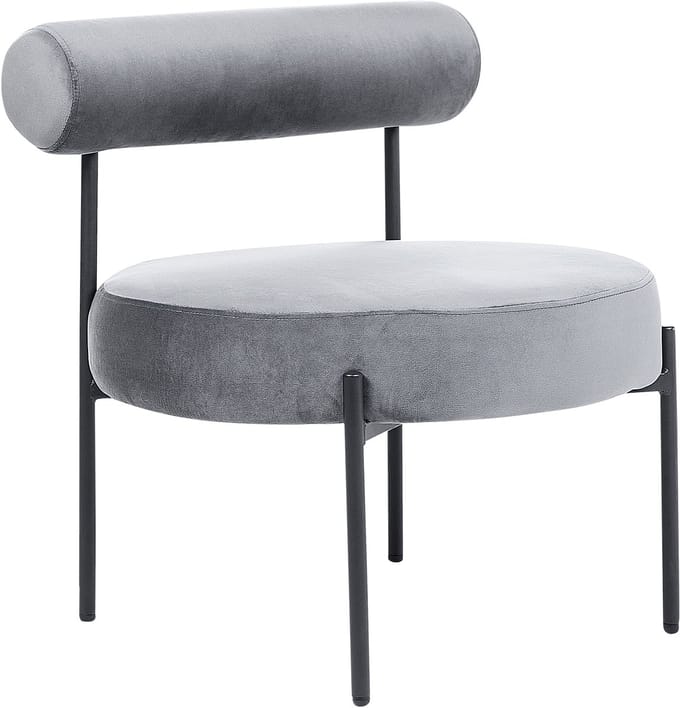 ALPHA - Fauteuil - Grijs - Fluweel