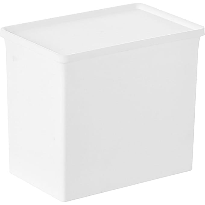 Opbergbakken met Deksel Grote Capaciteit Multifunctioneel Stapelbaar Plastic Opbergcontainer voor Kast white