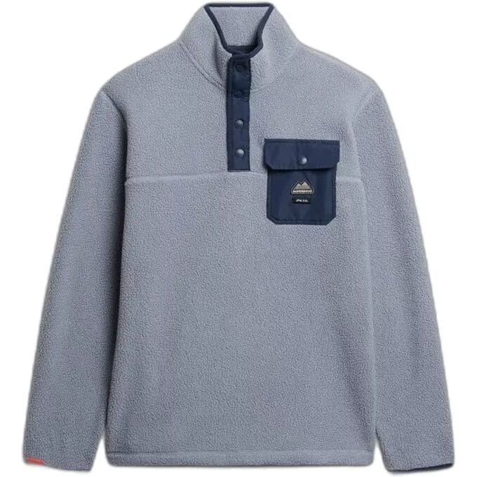 Superdry Fuji Sweatshirt Met Halve Rits Blauw S Man