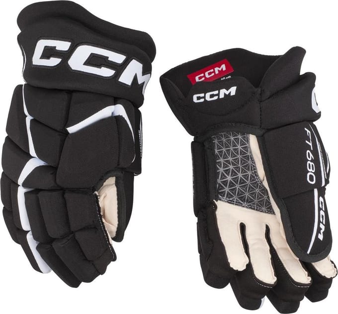 CCM - Jetspeed FT680 - IJshockeyhandschoenen - Kinderen - Zwart - Wit - 11