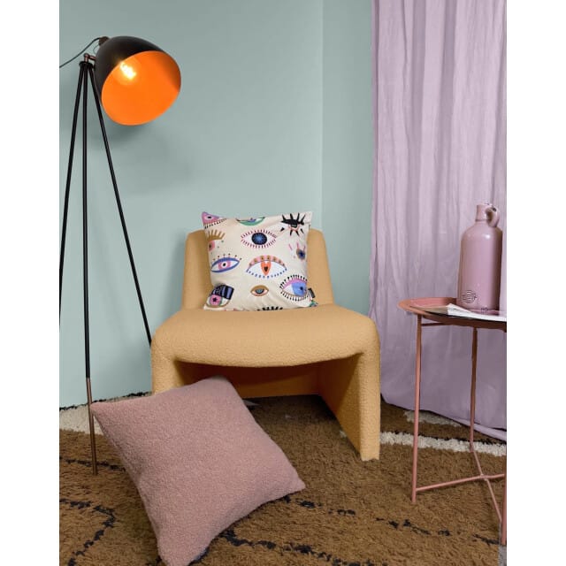 Gek op kussens! Sierkussen colorful eyes creme | 45 x 45 cm | katoen/polyester