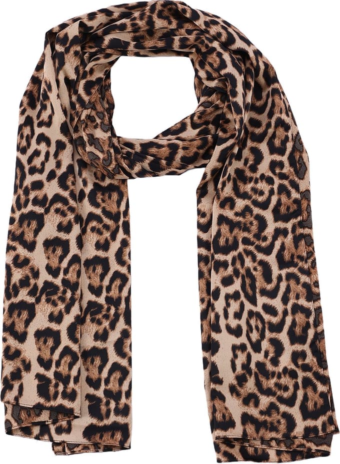 Emilie Scarves - sjaal - satijn - panterprint - 200*70CM