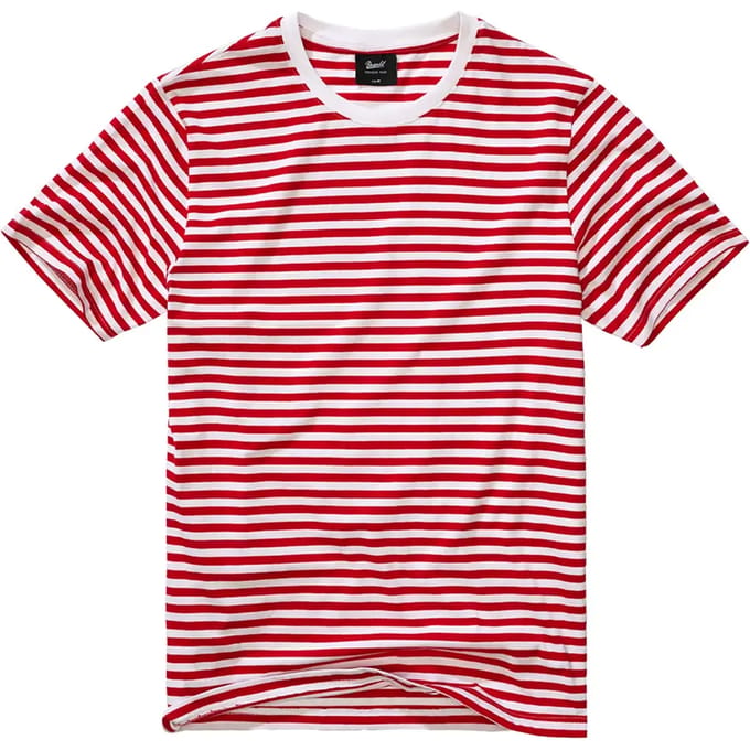 Brandit Lange Mouwen Heren T-shirt - rood/wit - 3XL