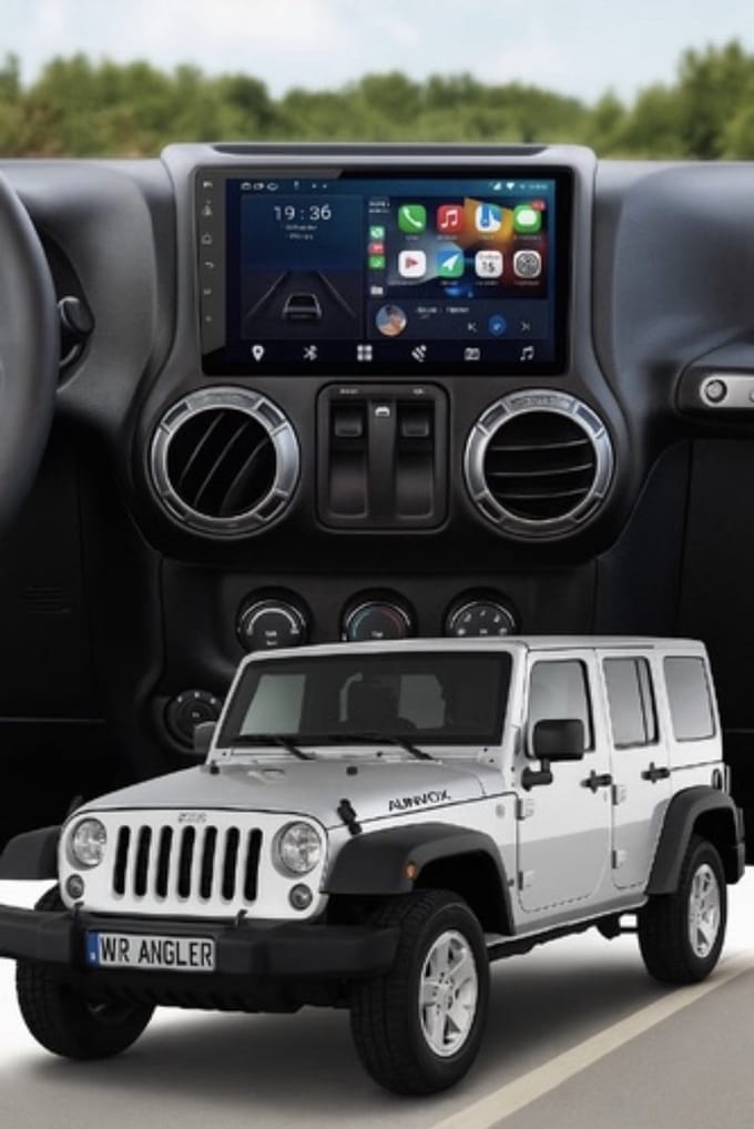 ADIVOX T1 10.1 inch geschikt voor Jeep Wrangler 2011-2014 Android 15 CarPlay/Auto/Wifi/RDS/DSP/DAB+