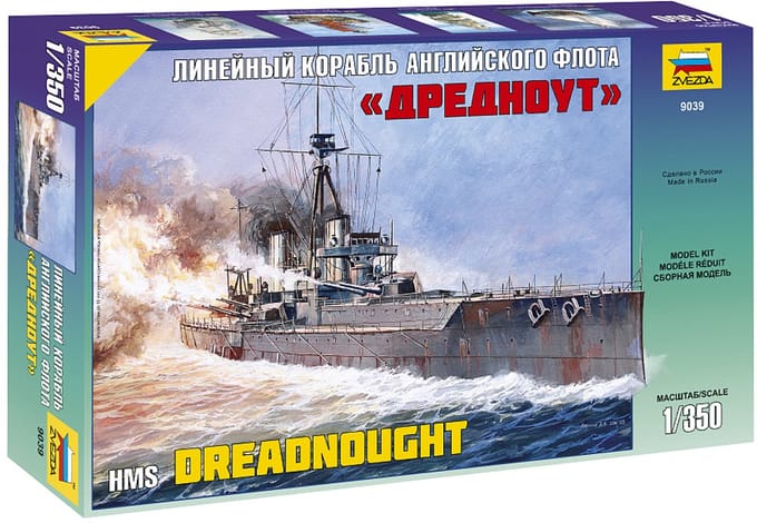 Zvezda Modelbouwpakket Schepen - 9039 Battleship HMS Dreadnought 1906 Plastic - 1:350 - Modelbouw
