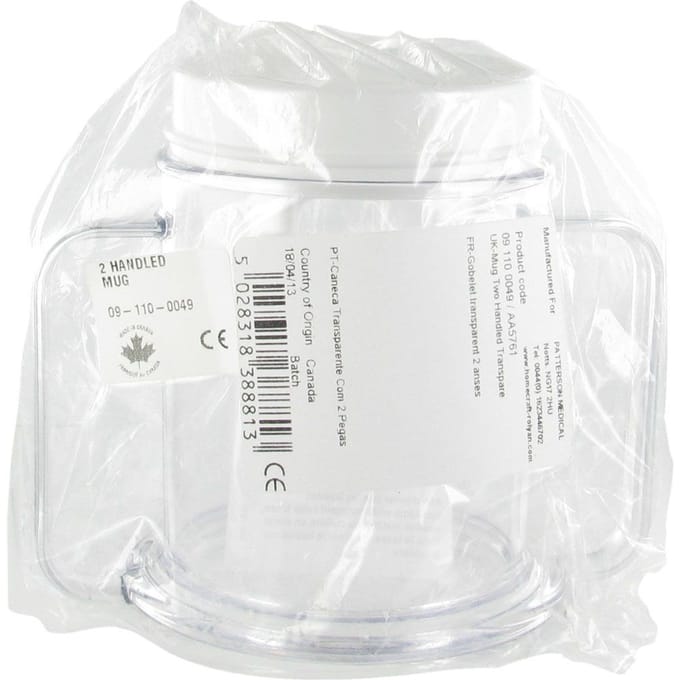 Drinkbeker Transp 2 Handvat. Stand.285ml Homecraft
