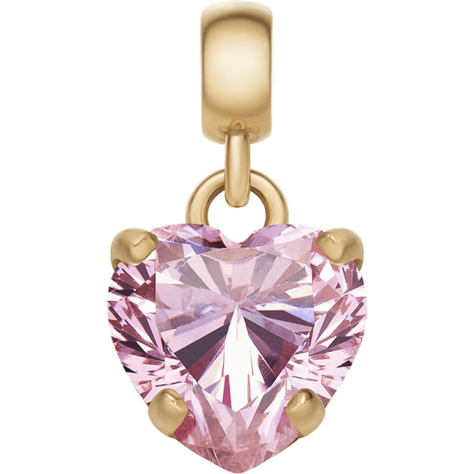 Daniel Wellington DW Charm Heart Crystal 12x6mm Gold/Pink