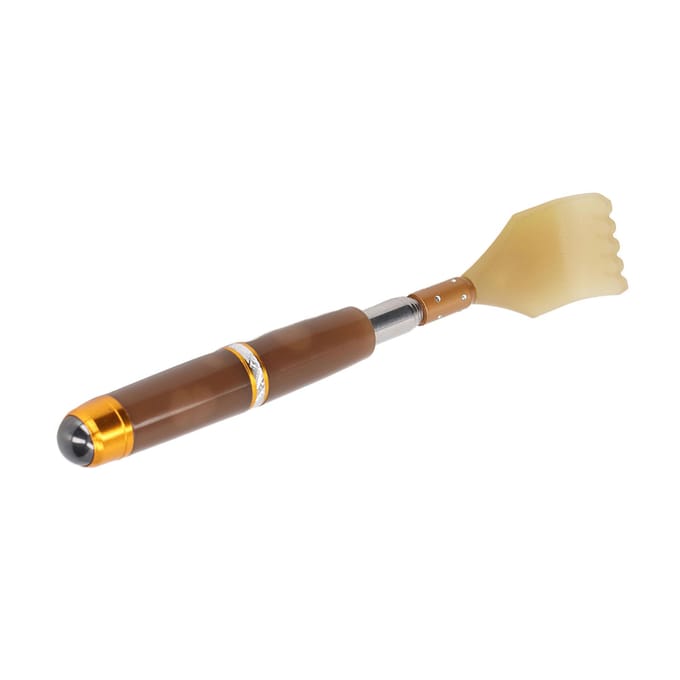 Uitschuifbare Rugkrabber Handmatig Lange Steel Massagetool Praktisch Cadeau voor Hoofd Nek Voet Rug brown