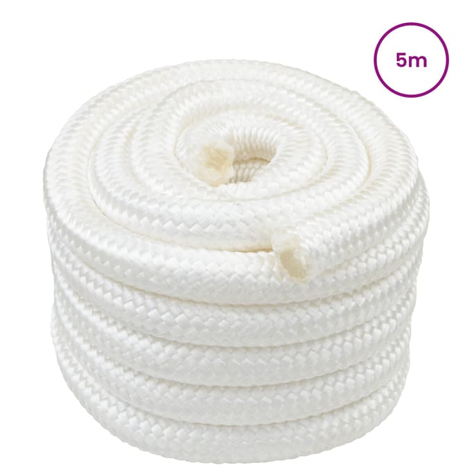 vidaXL - Boottouw - 60 - mm - 5 - m - Wit - polypropylène