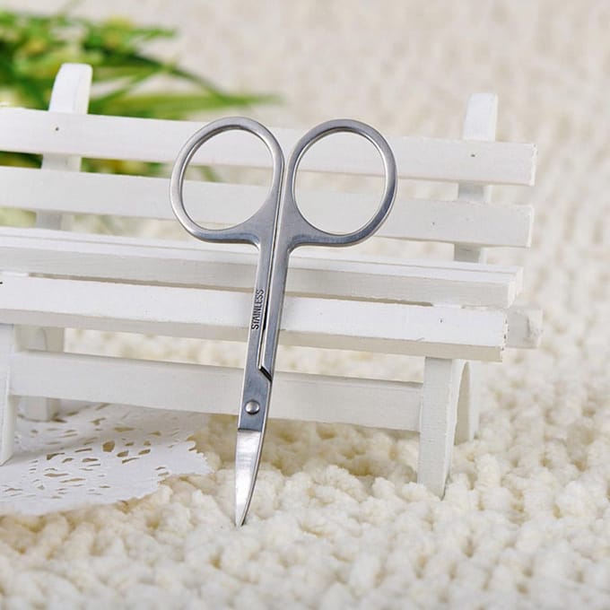 Wenkbrauwschaar Kam Wimper Haar Trimmen Verzorgingsschaar Cosmetisch Make-up Hulpmiddel gray