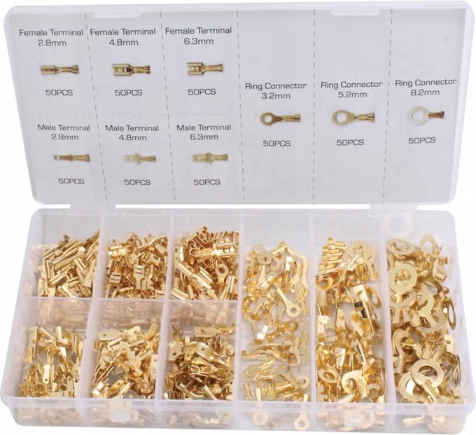 ASTA kabelschoen assortiment ongeïsoleerd CU-koper 450-delig