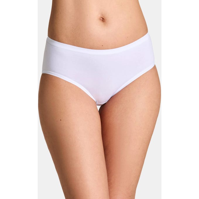 Twee katoenen tailleslips met Elastan - wit - Gr. 36 van Goldner Fashion