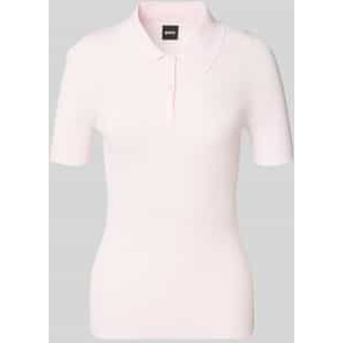 slim fit poloshirt van ribtricot