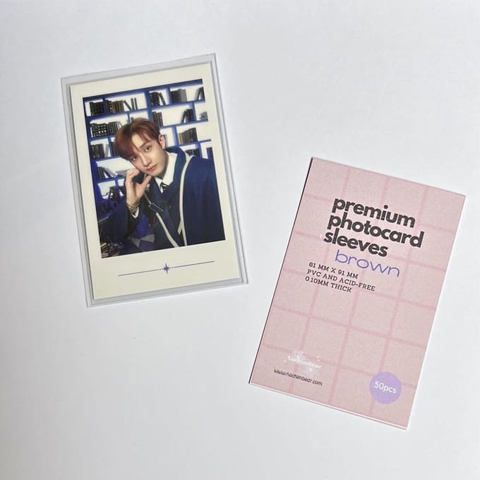 NachimBear K-Pop Premium Photocard Sleeves - Brown