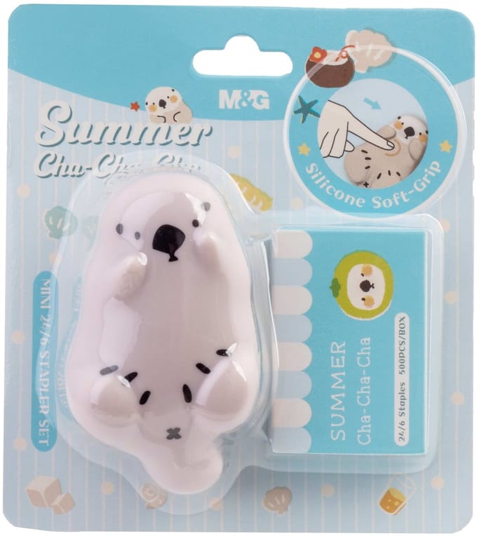 Mini Zszywacz Biurowy 24/6 - 10 Kartki met Silikonowym Gripem