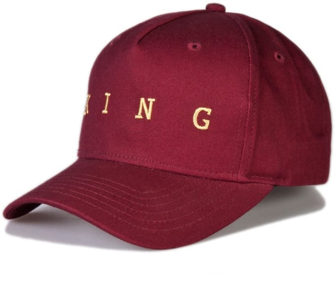 KING Apparel Tennyson Gold Curve Peak cap - Oxblood