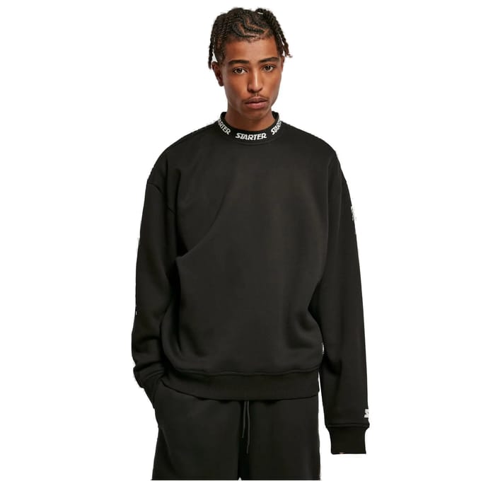 Starter Black Label - Jaquard Rib Crewneck sweater/trui - XL - Zwart