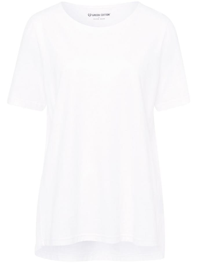 Shirt Benedikte 100% katoen ronde hals Van Green Cotton wit