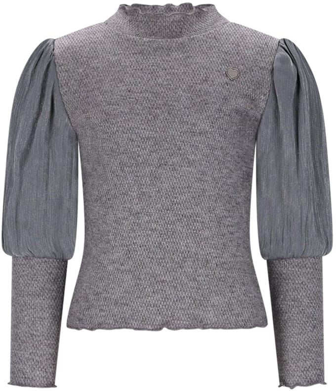 Le Chic - NOXNU puffy sleeve top - Grey Matters - Maat 128