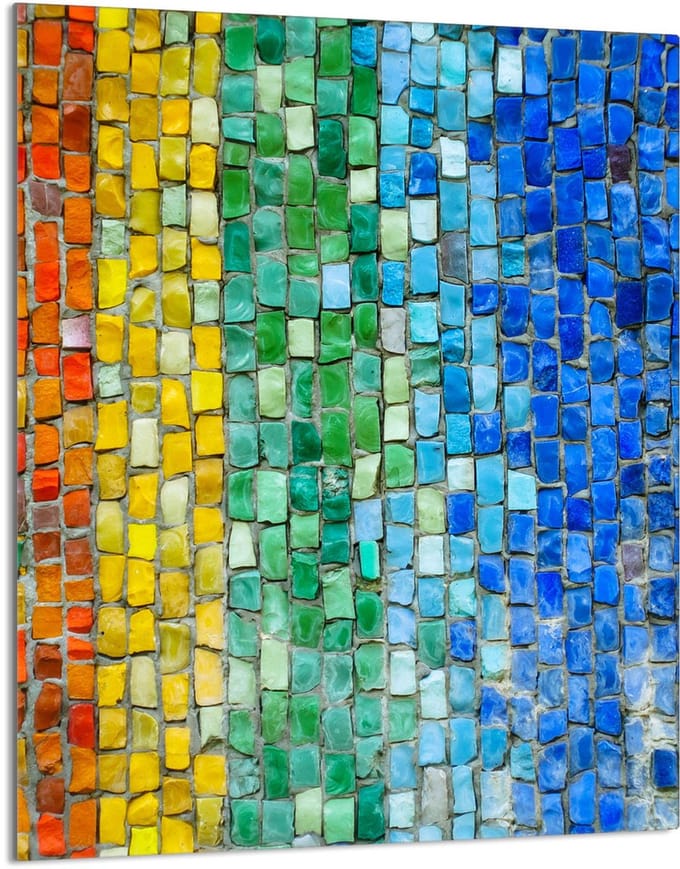 TMK ArtDeko - Snijplank - 40x52 cm - Kleurrijk - Glas