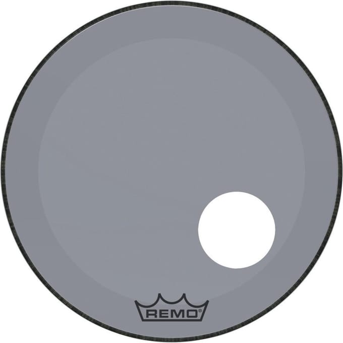 Remo Powerstroke 3 Colortone 22" Smoke, Mit 5" Loch - Bass drumvel