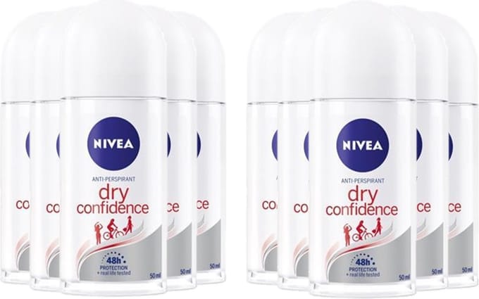 Nivea Dry Confidence Deo Roller - 10 x 50 ml