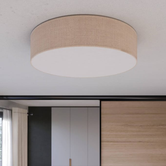 TK Lighting Plafondlamp Rondo, beige, Ø 60 cm