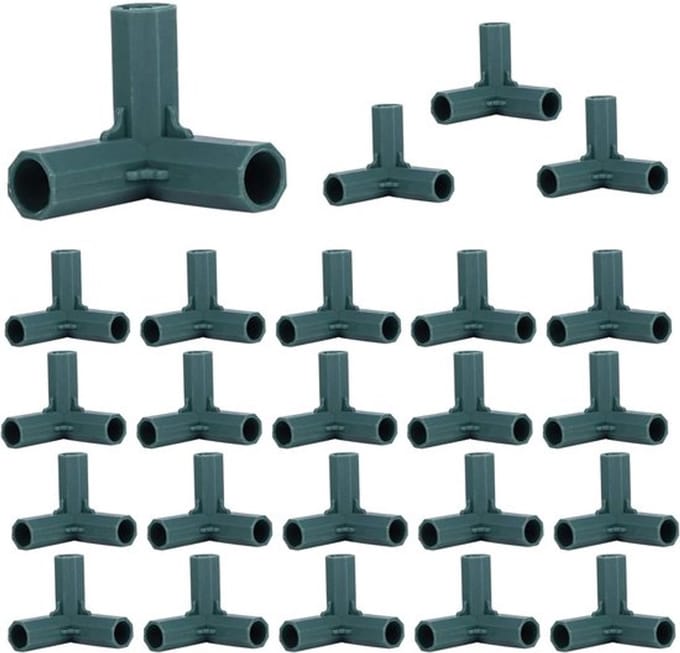 Dailygoody - Hoek Connector - 3-Weg Koppeling voor 16mm Pvc Buizen