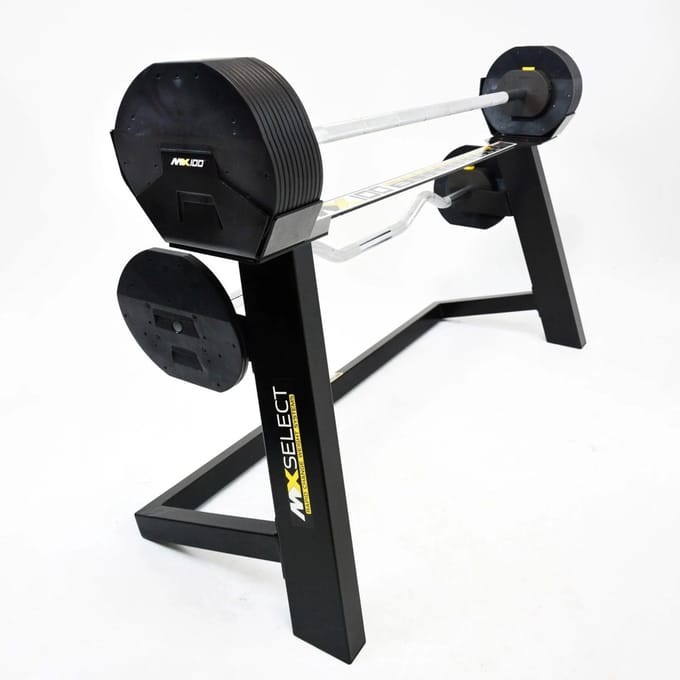 MX80 halter met instelbaar gewicht, curlstang en houder
