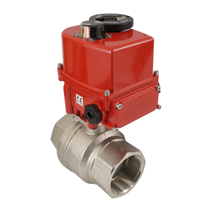 G 2 1/2 inch 2-Weg Messing Kogelkraan 24 V AC/DC - BL2BA-212-AG-550-B
