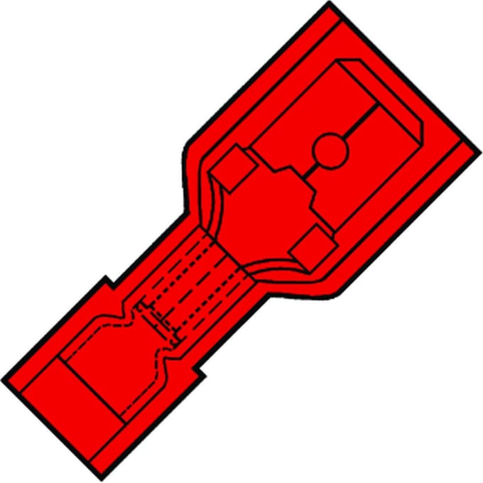 Volledig Geïsoleerde Nylon Connector 6.3x0.8mm - 156135 [100 Stuks]