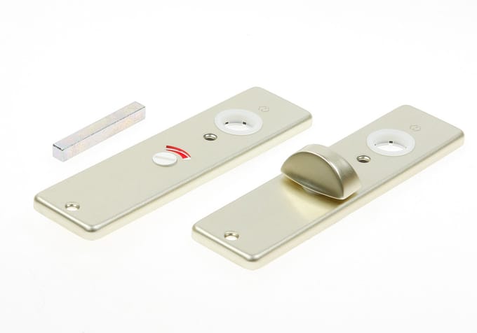 Hoppe Kortschild, aluminium 202kp/wc champagne 8x55