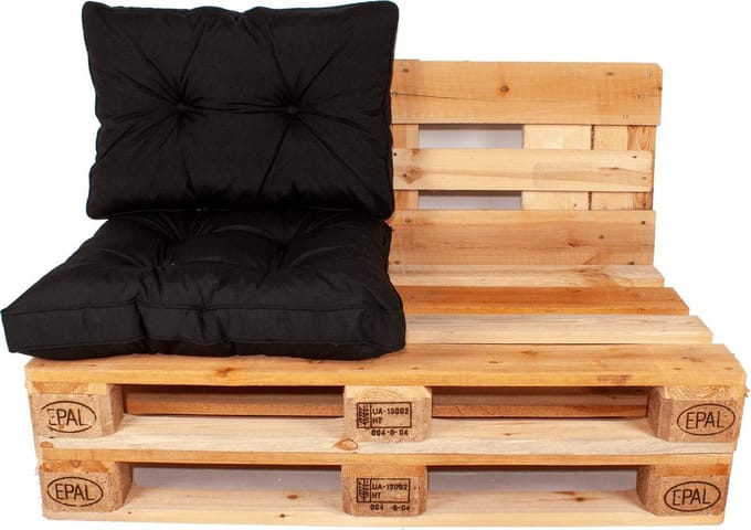 Universeel Lounge plof kussen - Uni Zwart 2501