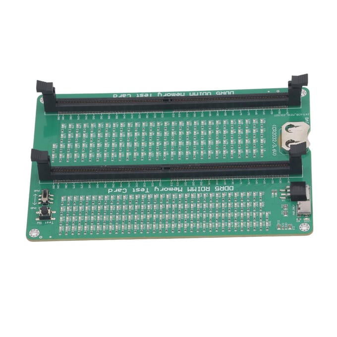 DDR5 Geheugentester PCB Desktop DDR5 Geheugentestkaart met LED-indicator voor Computer DDR5 R DIMM U blue